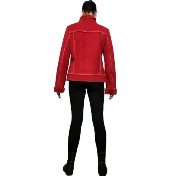 Sherpa Warm Suede Coat Size M - Picture 3 of 13